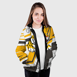 Куртка с капюшоном женская Тигр, цвет: 3D-черный — фото 2