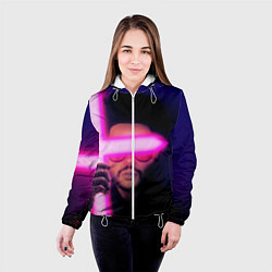 Куртка с капюшоном женская The Weeknd - Blinding Lights, цвет: 3D-белый — фото 2