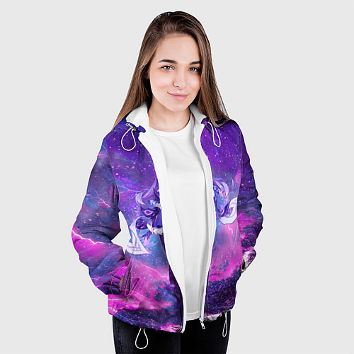 Женская куртка Genshin Impact Кэ Цин / 3D-Белый – фото 3