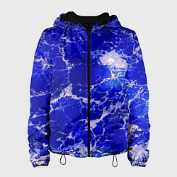 Куртка с капюшоном женская Морские волны!, цвет: 3D-черный