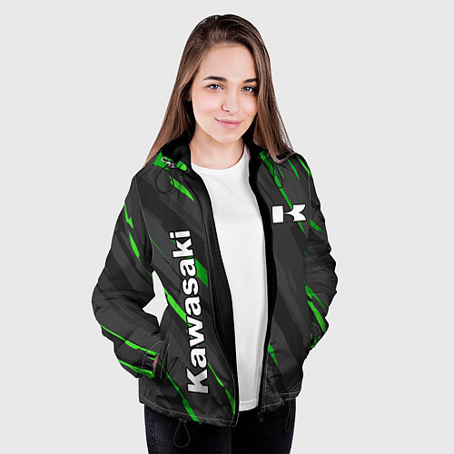 Женская куртка KAWASAKI КАВАСАКИ SPORT / 3D-Черный – фото 3