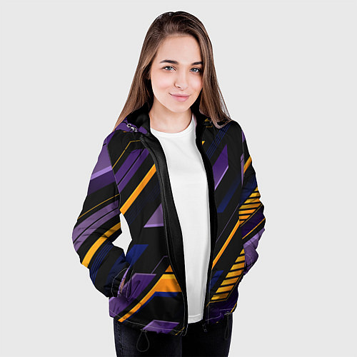 Женская куртка ТЕХНО БРОНЯ ФУТУРИЗМ / 3D-Черный – фото 3