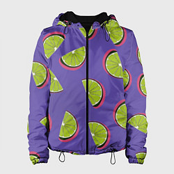 Куртка с капюшоном женская Лаймы, цвет: 3D-черный