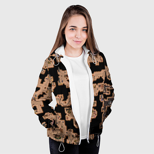 Женская куртка Heroes III Dungeon Map / 3D-Белый – фото 3