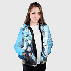Куртка с капюшоном женская Genshin Impact, Эола, цвет: 3D-черный — фото 2