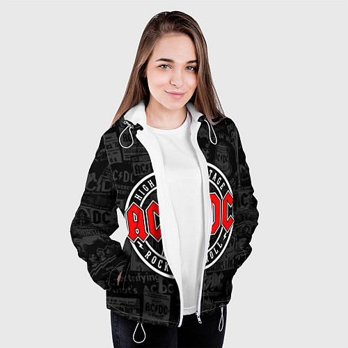 Женская куртка AC DC HIGH VOLTAGE / 3D-Белый – фото 3