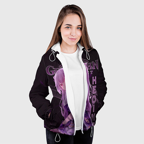 Женская куртка Кэ Цин Геншин Импакт / 3D-Белый – фото 3