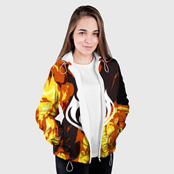 Куртка с капюшоном женская PIRO ПИРО ГЕНШИН, цвет: 3D-белый — фото 2