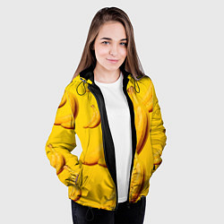 Куртка с капюшоном женская Банановый рай, цвет: 3D-черный — фото 2