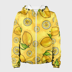 Куртка с капюшоном женская Лимончик, цвет: 3D-белый
