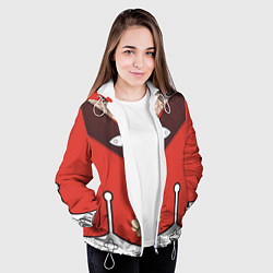 Куртка с капюшоном женская КОСТЮМ КЛИ ГЕНШИН ИМПАКТ, цвет: 3D-белый — фото 2