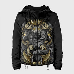 Куртка с капюшоном женская Золотой лев, цвет: 3D-черный