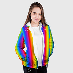 Куртка с капюшоном женская Color gradient, цвет: 3D-белый — фото 2