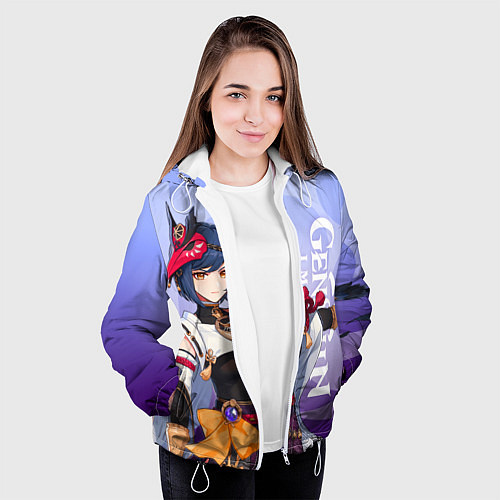 Женская куртка Genshin Impact, Сара / 3D-Белый – фото 3