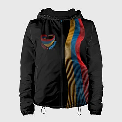 Куртка с капюшоном женская I Love Armenia, цвет: 3D-черный