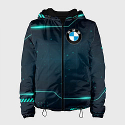 Куртка с капюшоном женская BMW БМВ, цвет: 3D-черный