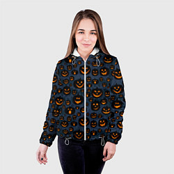 Куртка с капюшоном женская HALLOWEEN, цвет: 3D-белый — фото 2