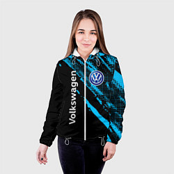 Куртка с капюшоном женская Volkswagen Фольксваген, цвет: 3D-белый — фото 2
