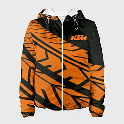 Куртка с капюшоном женская ORANGE KTM КТМ Z, цвет: 3D-белый