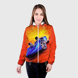 Куртка с капюшоном женская Hot Wheels Хот Вилс, цвет: 3D-белый — фото 2