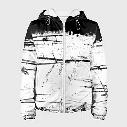 Куртка с капюшоном женская ИСПАЧКАННЫЙ КРАСКОЙ, цвет: 3D-белый