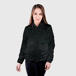 Куртка с капюшоном женская Ночной дождь, цвет: 3D-черный — фото 2