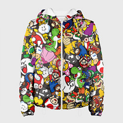 Куртка с капюшоном женская Mario ALLSTARS, цвет: 3D-белый