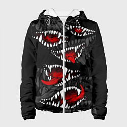 Куртка с капюшоном женская Атака вампиров, цвет: 3D-белый