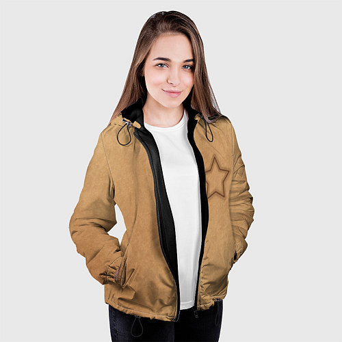 Женская куртка Звезда Игра в кальмара / 3D-Черный – фото 3