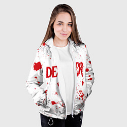 Куртка с капюшоном женская Dexter logo Декстер брызги крови, цвет: 3D-белый — фото 2