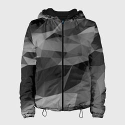 Куртка с капюшоном женская Чб абстракция, цвет: 3D-черный