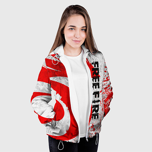 Женская куртка GARENA FREE FIRE ЛОГО ИГРЫ, ДРАКОН / 3D-Белый – фото 3