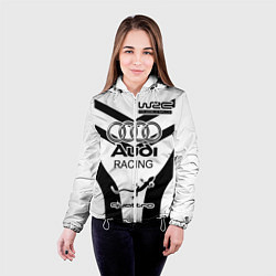 Куртка с капюшоном женская Audi Quattro, цвет: 3D-белый — фото 2