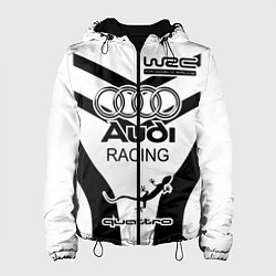Куртка с капюшоном женская Audi Quattro, цвет: 3D-черный