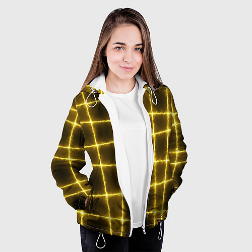 Женская куртка Неоновый барьер / 3D-Белый – фото 3