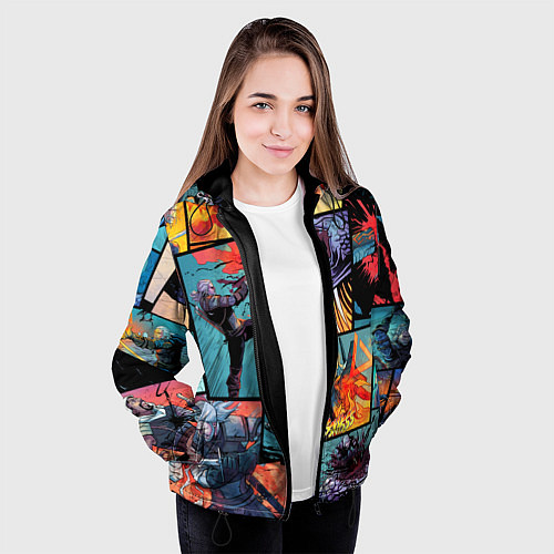 Женская куртка Ведьмак The Witcher комикс / 3D-Черный – фото 3