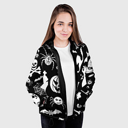 Куртка с капюшоном женская Микс, цвет: 3D-черный — фото 2