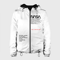 Куртка с капюшоном женская NASA БЕЛАЯ ФОРМА, цвет: 3D-черный