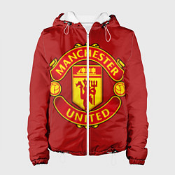 Куртка с капюшоном женская Manchester United F C, цвет: 3D-белый