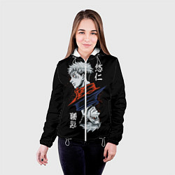 Куртка с капюшоном женская ИТАДОРИ СУКУНА ITADORI SUKUNA МАГИЧЕСКАЯ БИТВА, цвет: 3D-белый — фото 2
