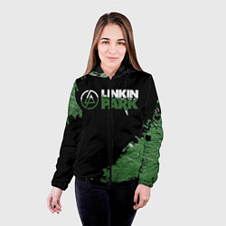 Куртка с капюшоном женская Линкин Парк в стиле Гранж Linkin Park, цвет: 3D-черный — фото 2