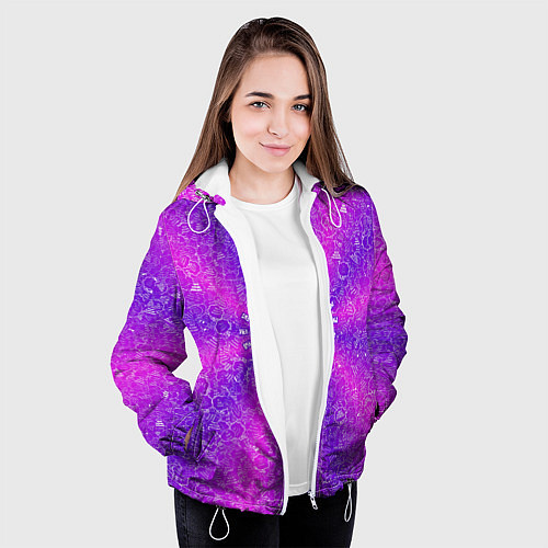 Женская куртка Лампочка на фоне АПВ 12 2 7 7 / 3D-Белый – фото 3