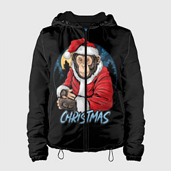 Куртка с капюшоном женская CHRISTMAS обезьяна, цвет: 3D-черный