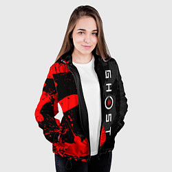 Куртка с капюшоном женская GHOST OF TSUSHIMA ПРИЗРАК ЦУСИМЫ, цвет: 3D-черный — фото 2