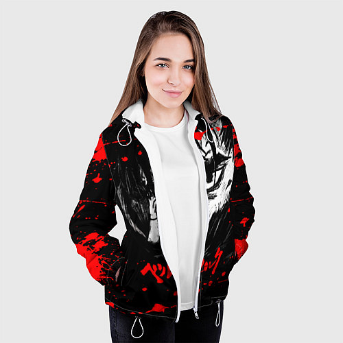 Женская куртка ГАТС БЕРСЕРК BERSERK / 3D-Белый – фото 3