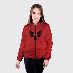 Куртка с капюшоном женская Кровавые ангелы цвет легиона 9, цвет: 3D-черный — фото 2