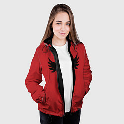 Куртка с капюшоном женская Кровавые ангелы цвет легиона 9, цвет: 3D-черный — фото 2