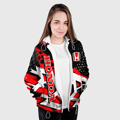 Женская куртка Honda Хонда / 3D-Белый – фото 3