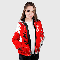 Куртка с капюшоном женская BERSERK logo, цвет: 3D-черный — фото 2