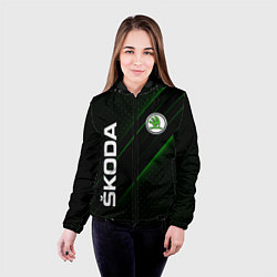 Куртка с капюшоном женская SKODA, ШКОДА, цвет: 3D-черный — фото 2